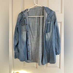 Forever 21 Light Blue Denim Shirt
